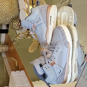 Jordan 5 Youth wolf grey w/gold